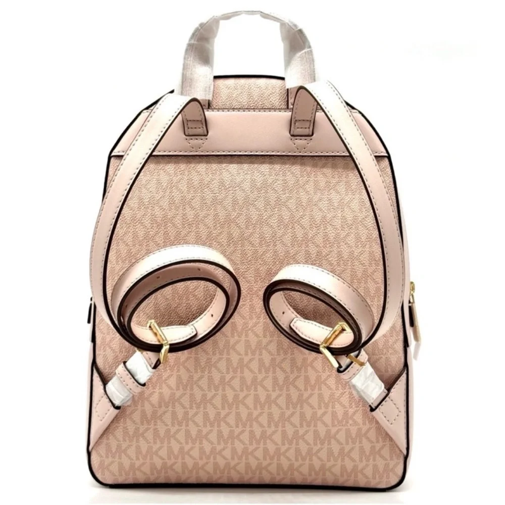Michael Kors Jaycee Medium Signature Logo Backpack Powder Blush